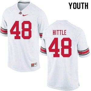 Youth Ohio State Buckeyes #48 Logan Hittle White Nike NCAA College Football Jersey December UMS2744DR